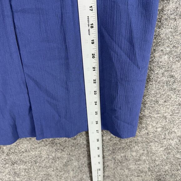 Alfred Dunner Blouse Women 10P Petite Blue V-Neck Short Sleeve Button Casual - Picture 5 of 6